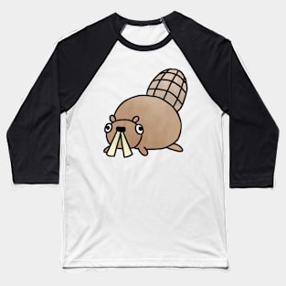 Funny beaver drawing Baseball T-Shirt